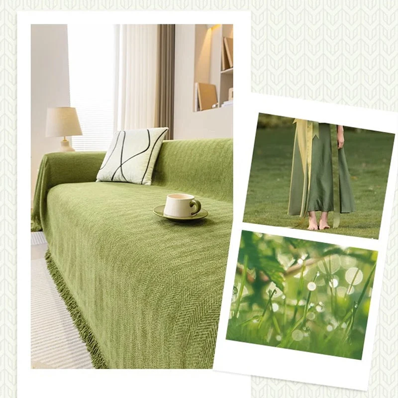 Herringbone Chenille Sofa Cover - Image 5
