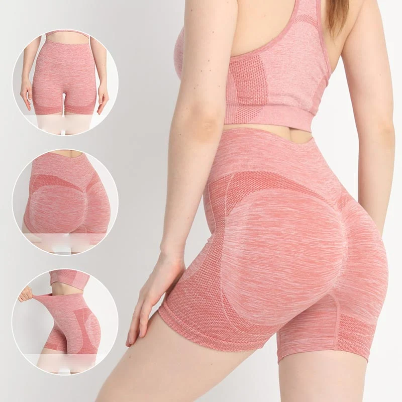 High-Rise Classical Scrunch Seamless Shorts for Women - Image 2