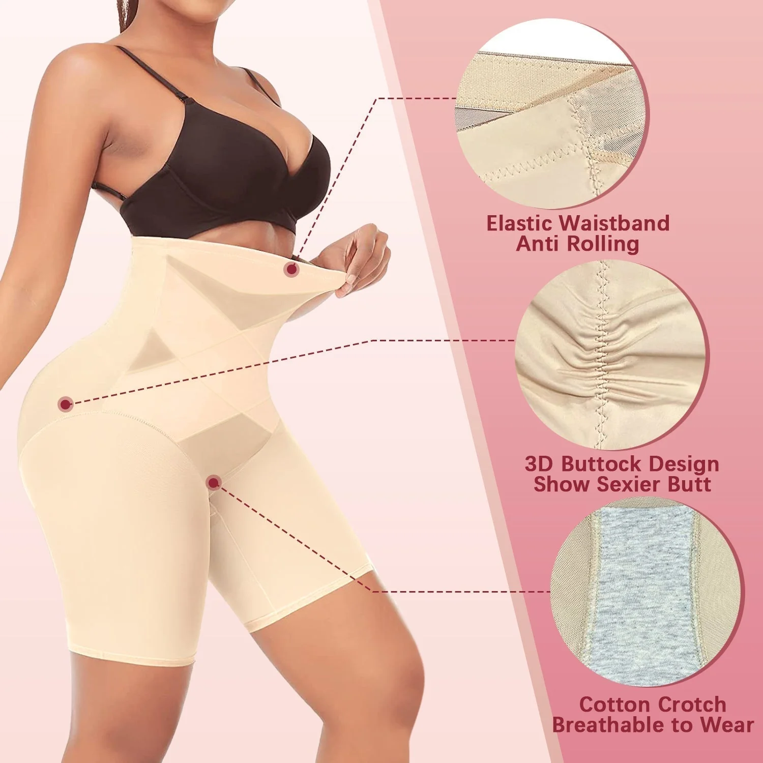【2023 Upgrade】Cross Compression High Waisted Shaper - Image 8
