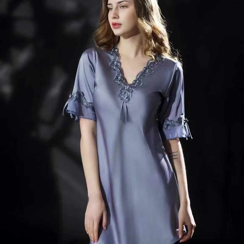 💥Limited Time Offer💥Fashion simple silk pajamas - Image 9