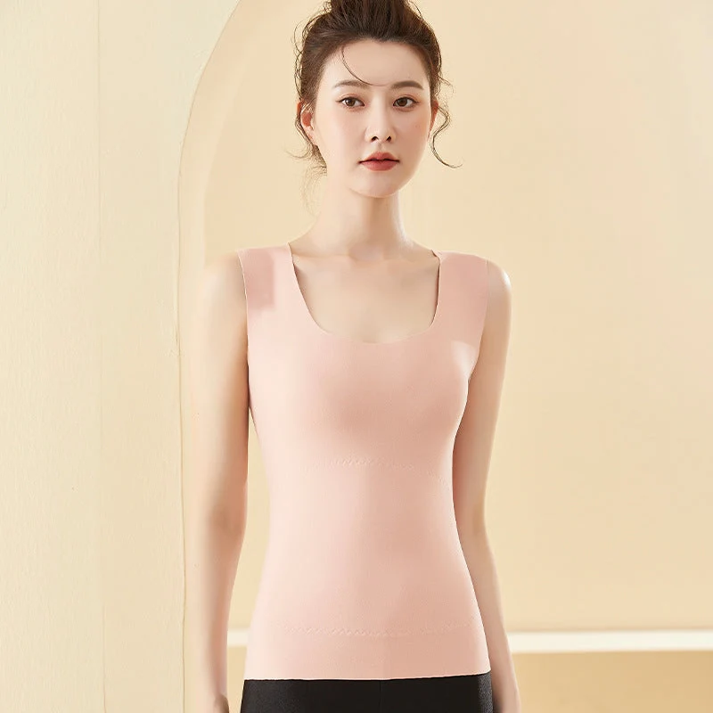 🥳2023 Brand New Fabric Women's Built-in Bra Thermal Underwear - Image 18