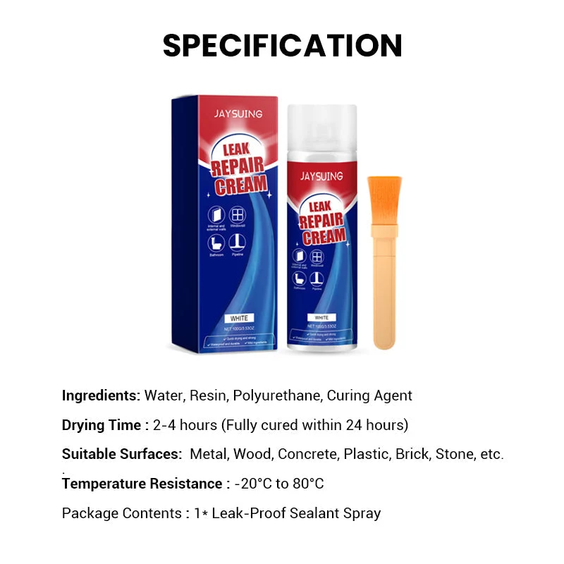 ✨ Instant Leak Repair Spray - Seals Cracks & Gaps in 5 Minutes, Waterproof & Flexible for Pipes/Roofs - Image 9