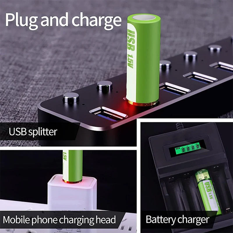 USB Rechargeable Constant Voltage Large Capacity Lithium Battery - Image 2