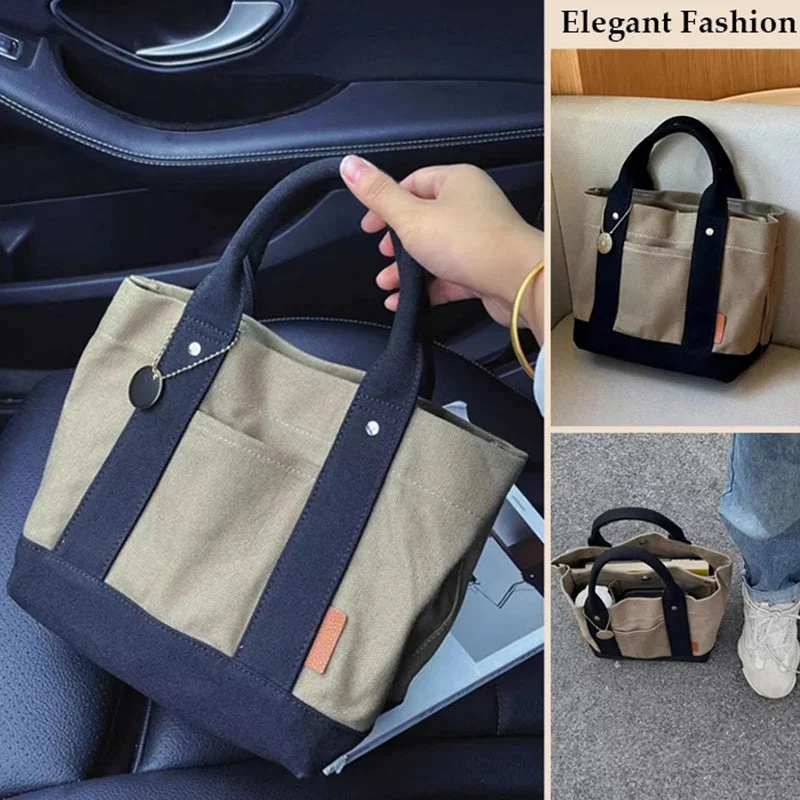Large Capacity Multi-compartment Tote Canvas Bag - Image 2