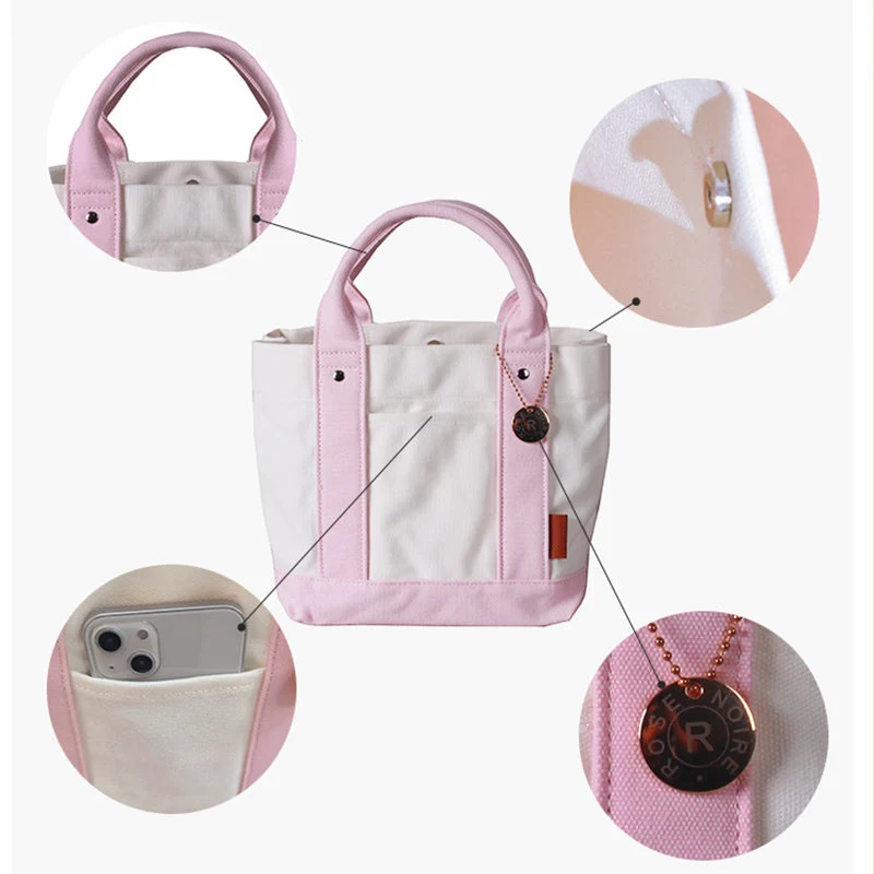 Large Capacity Multi-compartment Tote Canvas Bag - Image 6