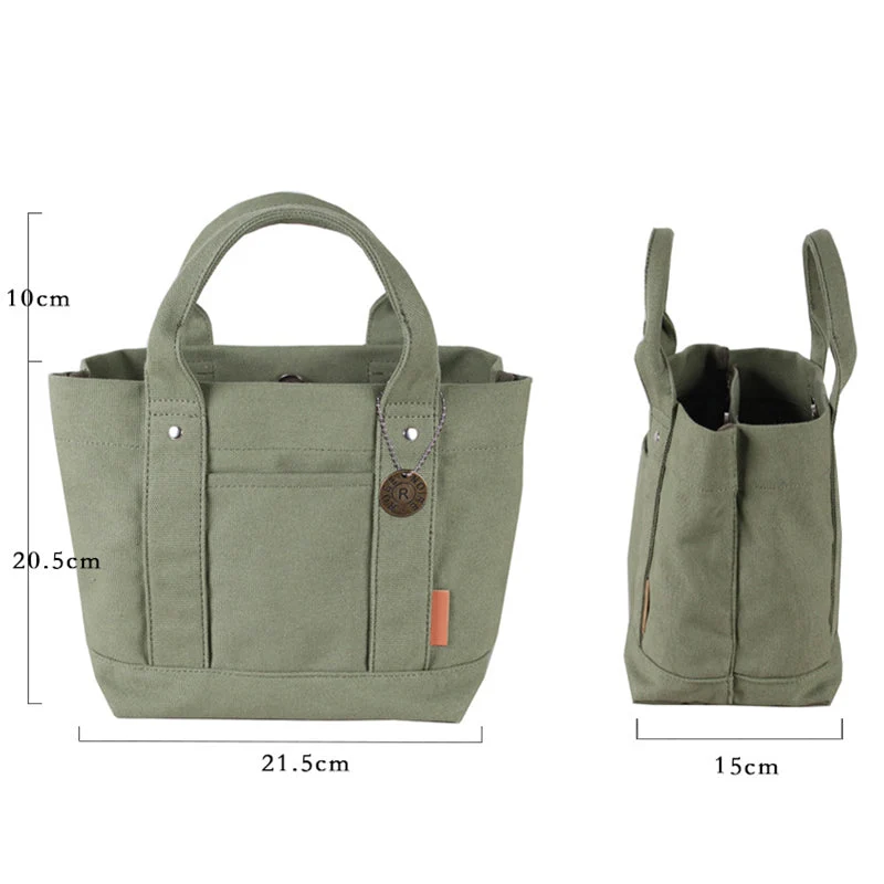 Large Capacity Multi-compartment Tote Canvas Bag - Image 8