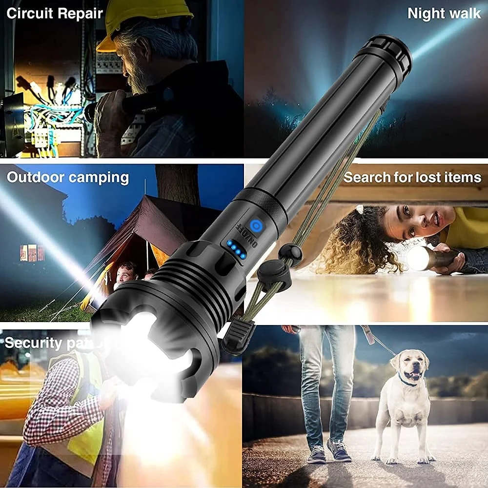 💥Limited Time Offer💥 LED Rechargeable Tactical Laser Flashlight 90000 High Lumens0 - Image 3
