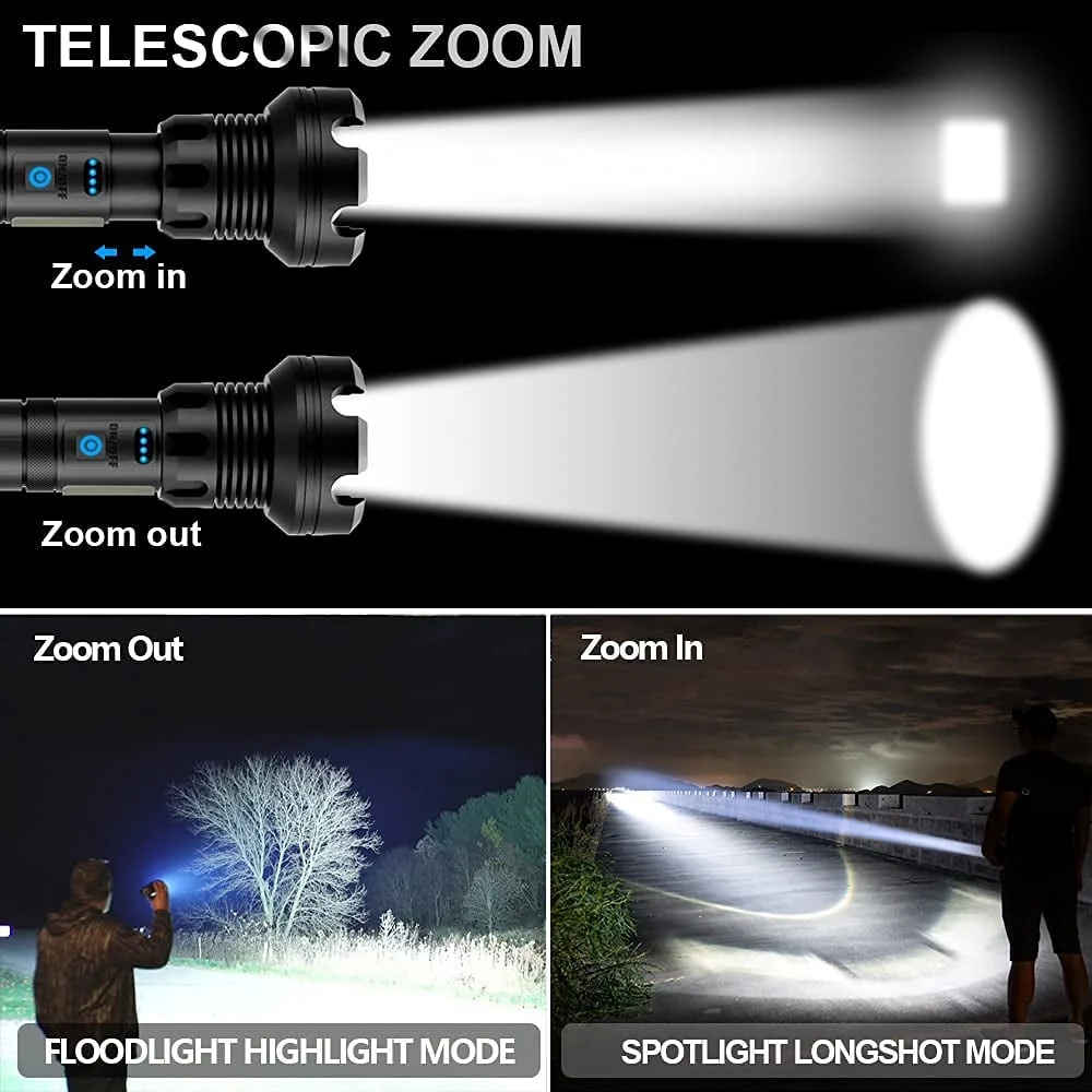 💥Limited Time Offer💥 LED Rechargeable Tactical Laser Flashlight 90000 High Lumens0 - Image 4