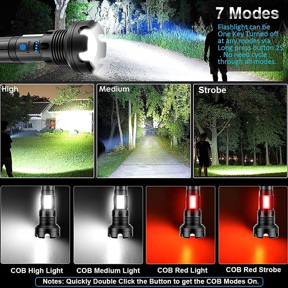 💥Limited Time Offer💥 LED Rechargeable Tactical Laser Flashlight 90000 High Lumens0 - Image 7