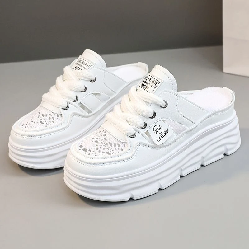 Lightweight Thick-sole Hollowed Breathable Shoes for Women - Image 14