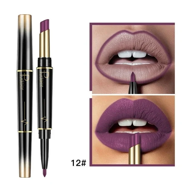 16 Color Long Lasting Lipstick Lipstick + Lip Liner Combo - Image 14