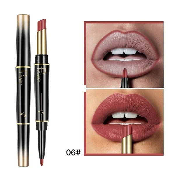 16 Color Long Lasting Lipstick Lipstick + Lip Liner Combo - Image 8