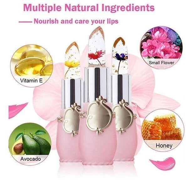 ✨BUY MORE SAVE MORE-Crystal Jelly Flower Color Changing Lipstick - Image 3