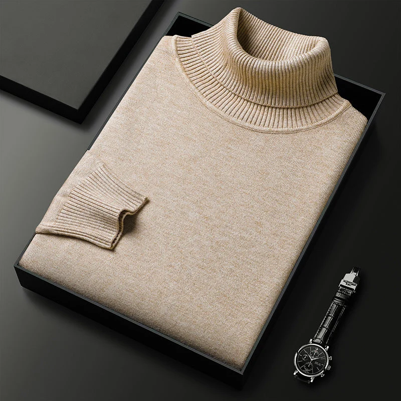 Men's Solid Color Premium Cashmere Sweater - Image 10
