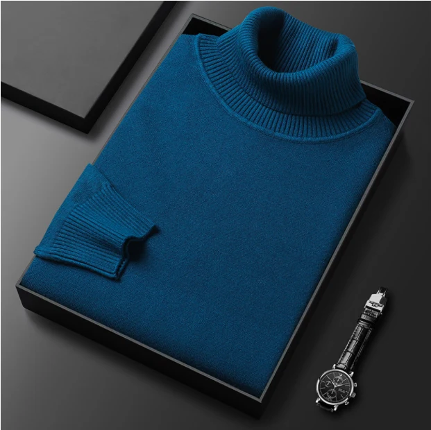 Men's Solid Color Premium Cashmere Sweater - Image 6