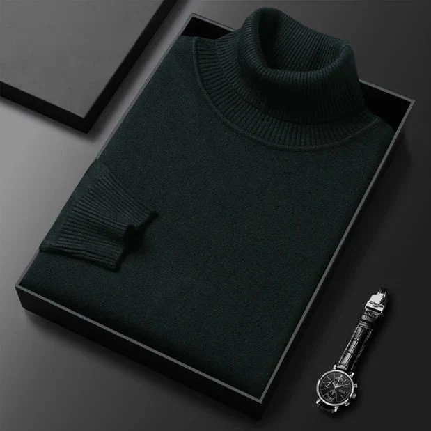 Men's Solid Color Premium Cashmere Sweater - Image 7