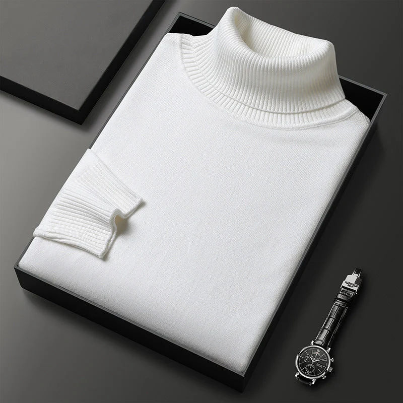 Men's Solid Color Premium Cashmere Sweater - Image 8
