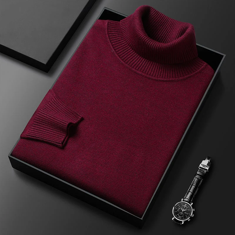 Men's Solid Color Premium Cashmere Sweater - Image 9