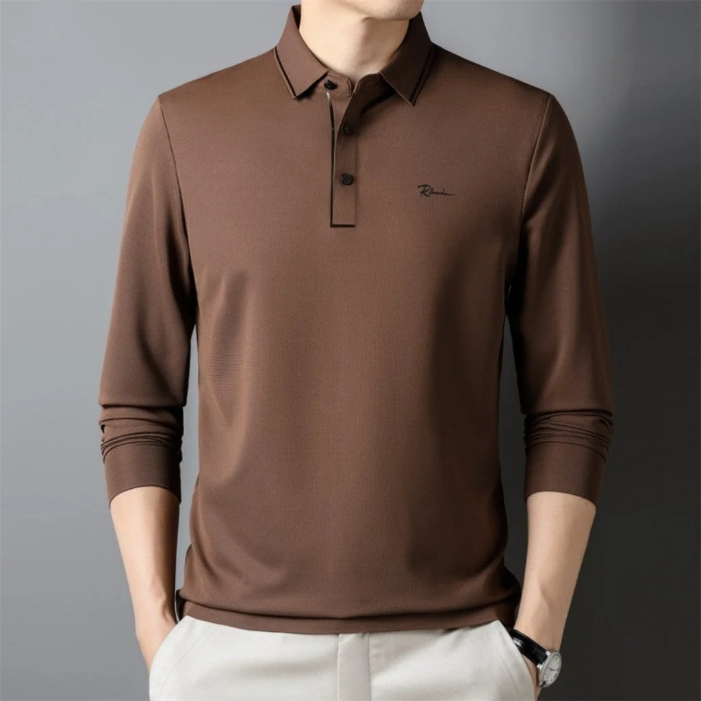 Long Sleeved Shirt Men's Autuan Business Top - Image 4