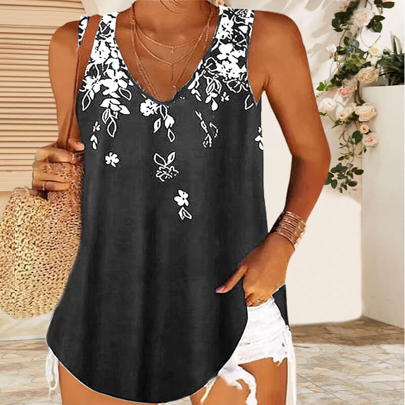 Loose V-neck sleeveless vest - Image 2