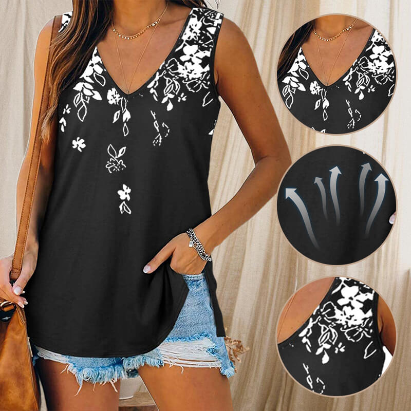 Loose V-neck sleeveless vest - Image 6