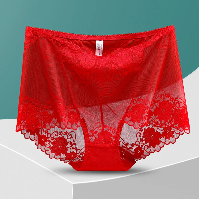 Women's Hand-Crocheted Lace High-Rise Boxer Briefs - Image 7