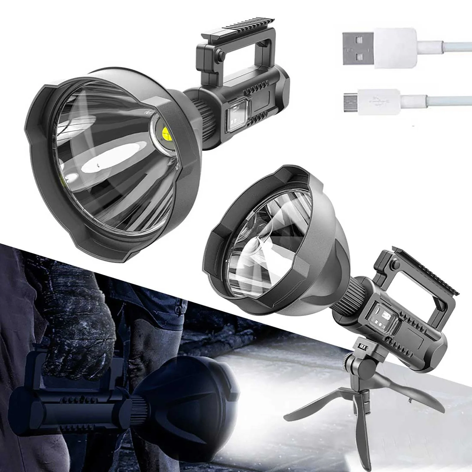 💥Limited Time Offer💥Rechargeable Tactical Spotlight Flashlight 160000 High LUMENS - Image 4