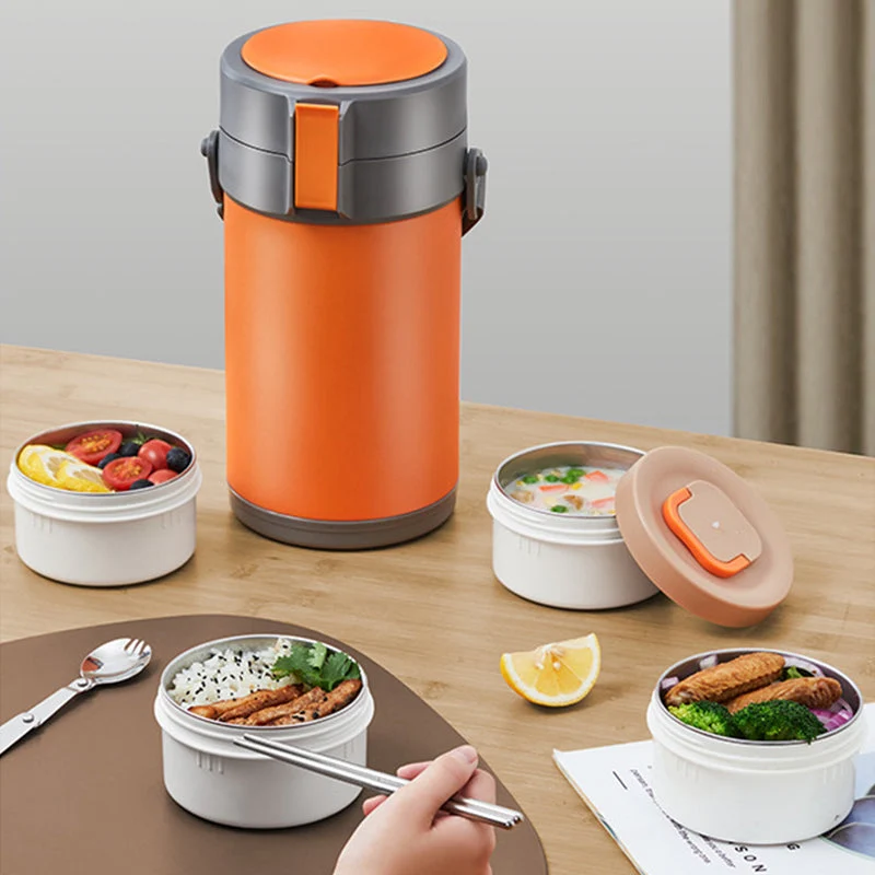 Stainless Steel Multi-layer Large-capacity Extra-long Insulated Lunch Box - Image 4