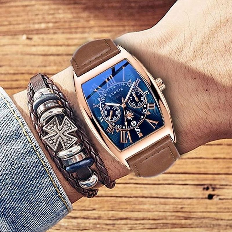 Gift Choice - Men’s Fashionable Large Dial Quartz Watch - Image 3