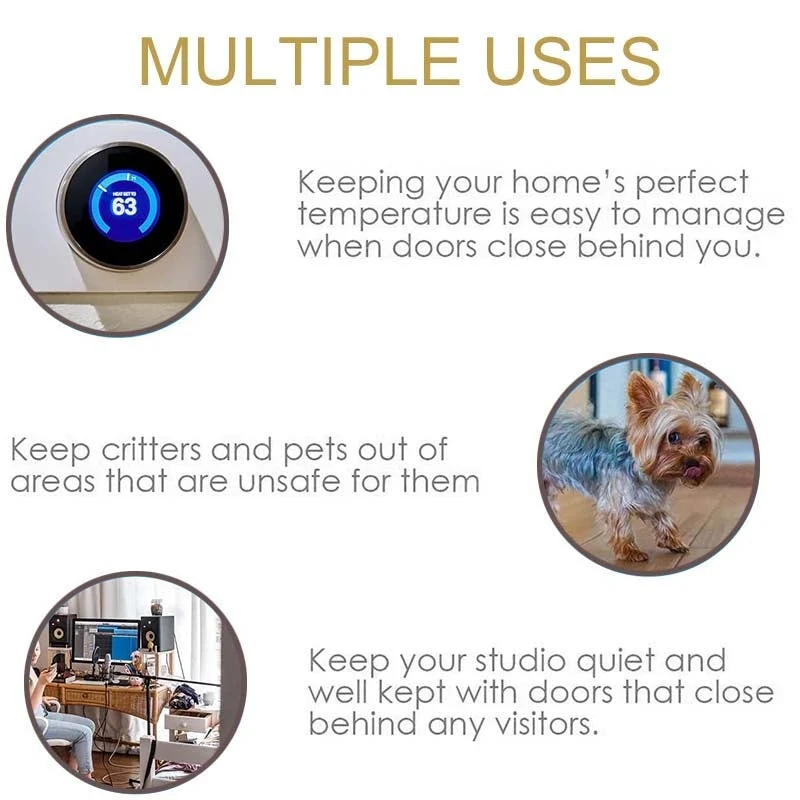 Multifunctional Spring Positioning Hinge Door Closer - Image 4