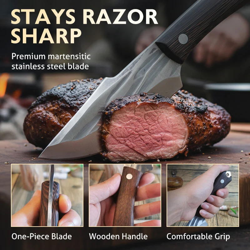 Meat Cleaver Knife with Sheath - Image 3