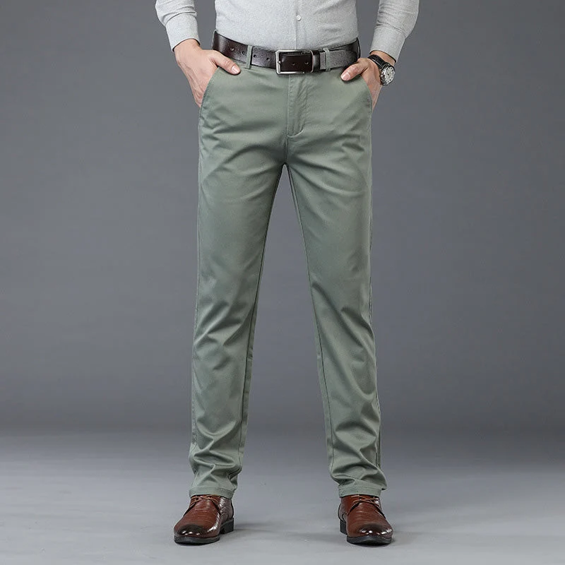 š„half-price discount š„Menās Stretchy Straight Fit Plain Pants - Image 10
