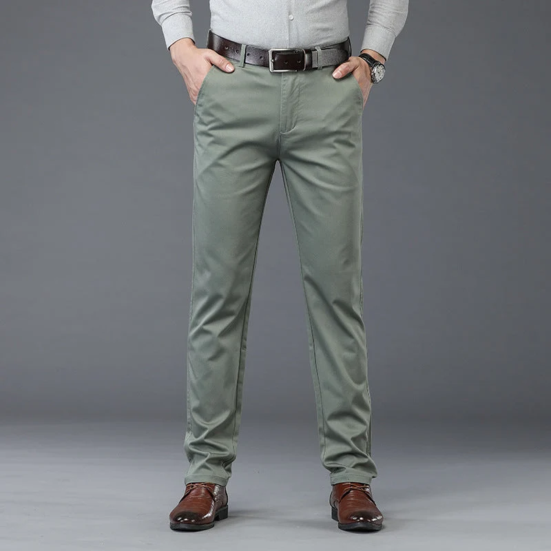 š„half-price discount š„Menās Stretchy Straight Fit Plain Pants - Image 11
