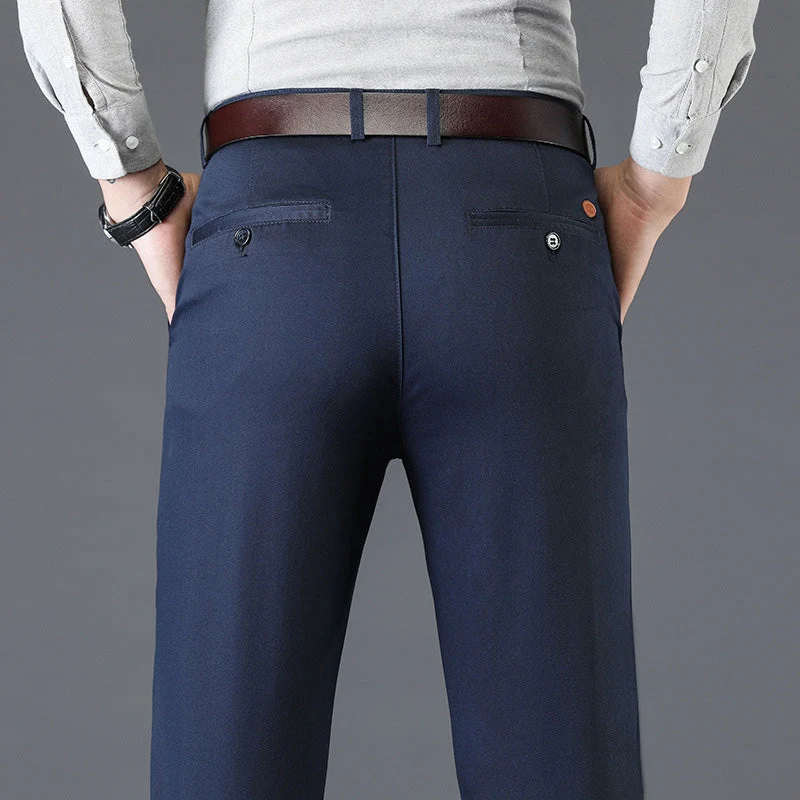 š„half-price discount š„Menās Stretchy Straight Fit Plain Pants - Image 2