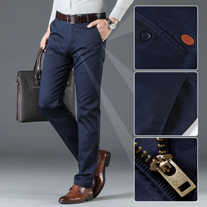 š„half-price discount š„Menās Stretchy Straight Fit Plain Pants - Image 3