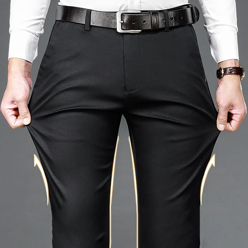 š„half-price discount š„Menās Stretchy Straight Fit Plain Pants - Image 4