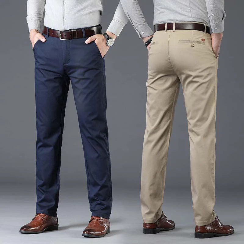 š„half-price discount š„Menās Stretchy Straight Fit Plain Pants - Image 5