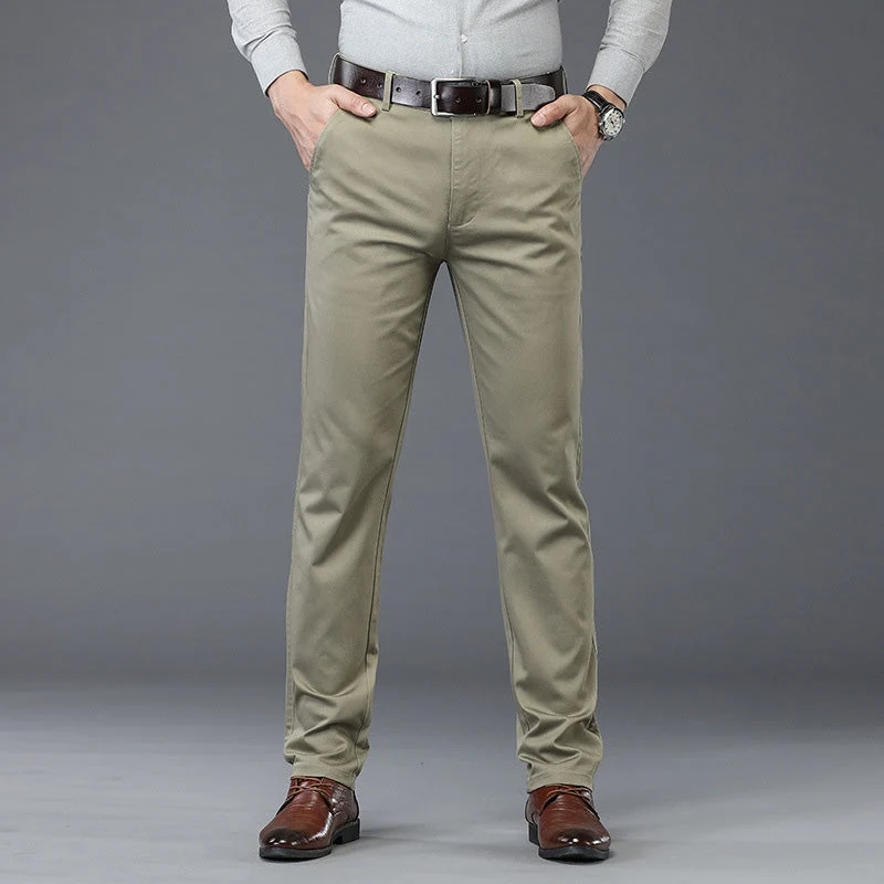 š„half-price discount š„Menās Stretchy Straight Fit Plain Pants - Image 9