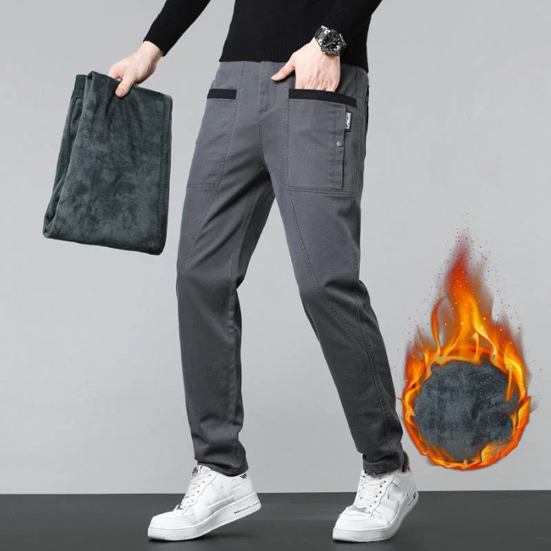 Ideal Gift - Men's Casual Stretch Straight Leg Pants with Large Pockets - Image 12