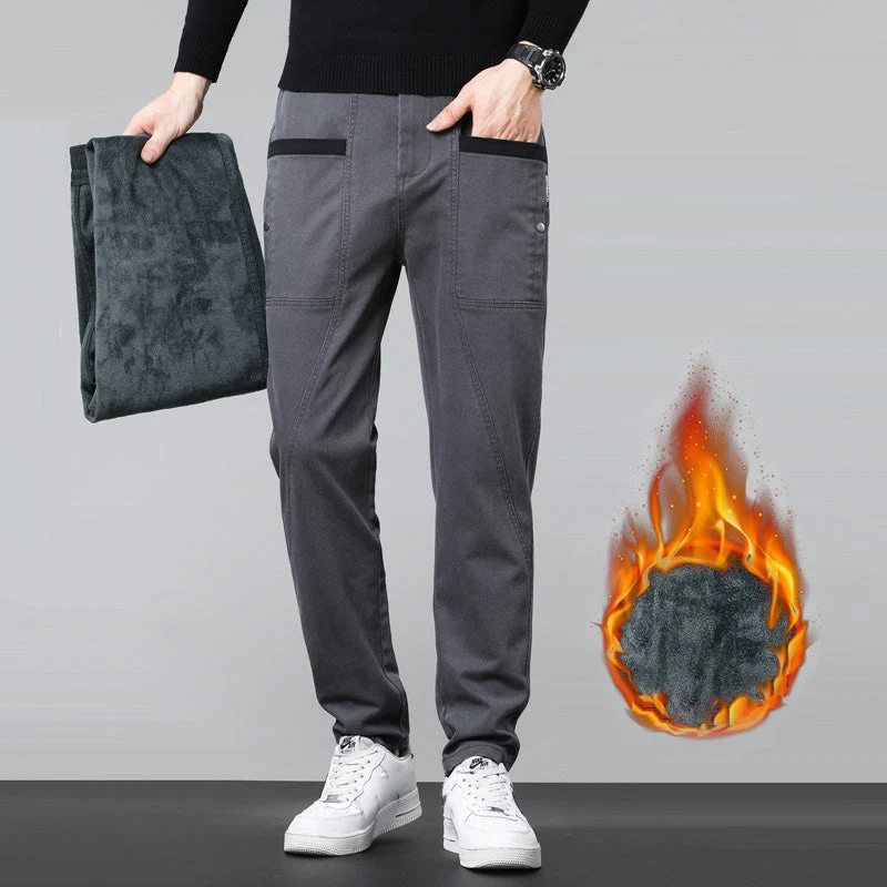 Ideal Gift - Men's Casual Stretch Straight Leg Pants with Large Pockets - Image 2