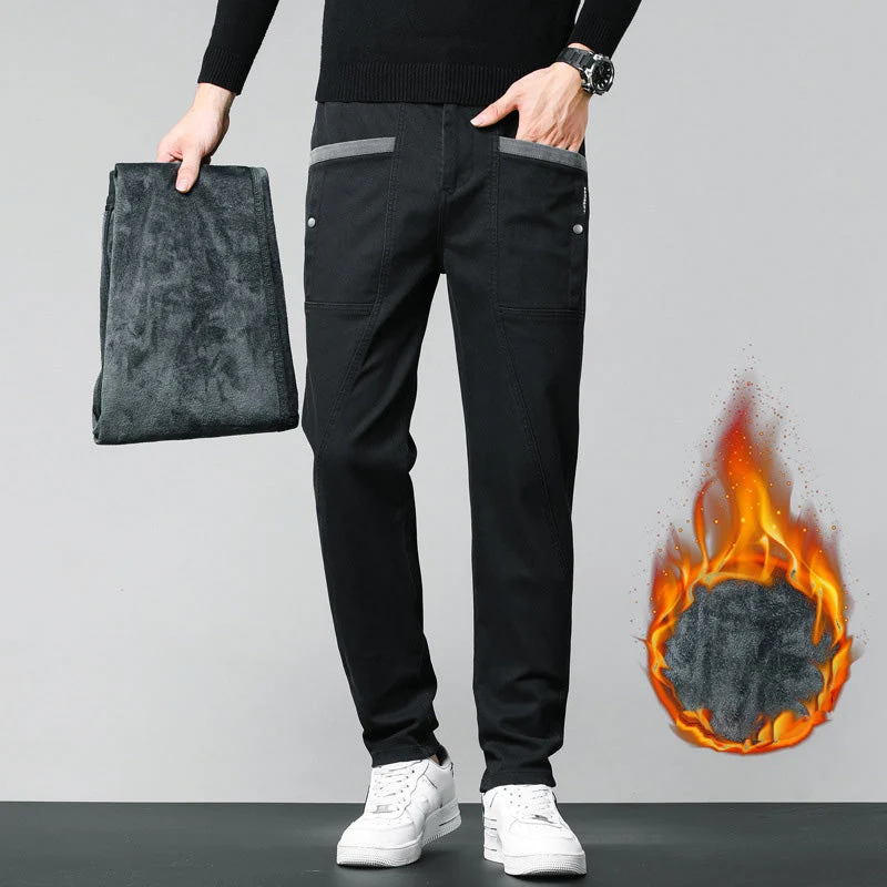 Ideal Gift - Men's Casual Stretch Straight Leg Pants with Large Pockets - Image 3