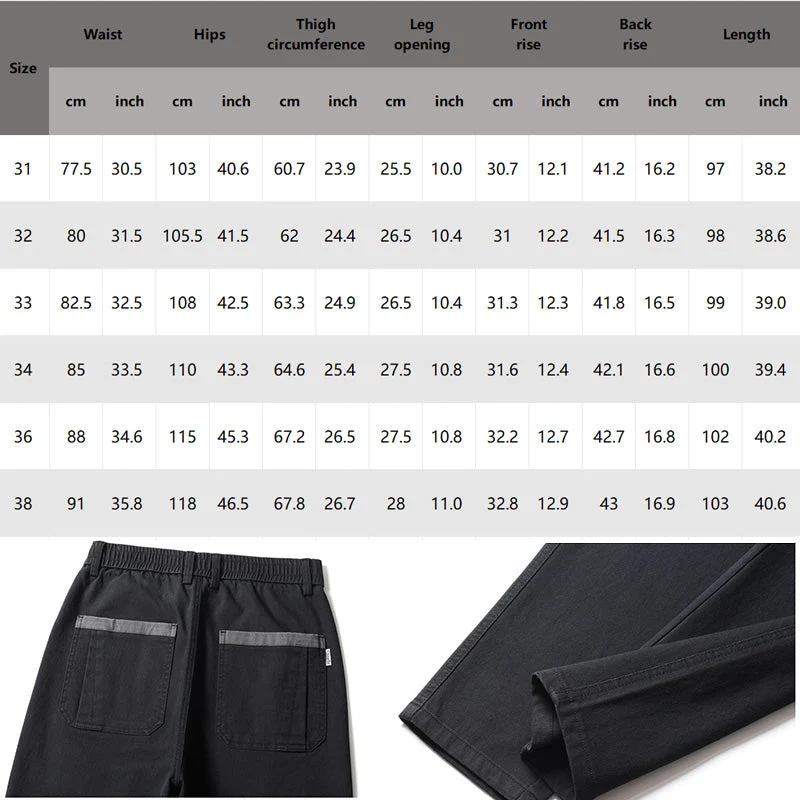 Ideal Gift - Men's Casual Stretch Straight Leg Pants with Large Pockets - Image 4