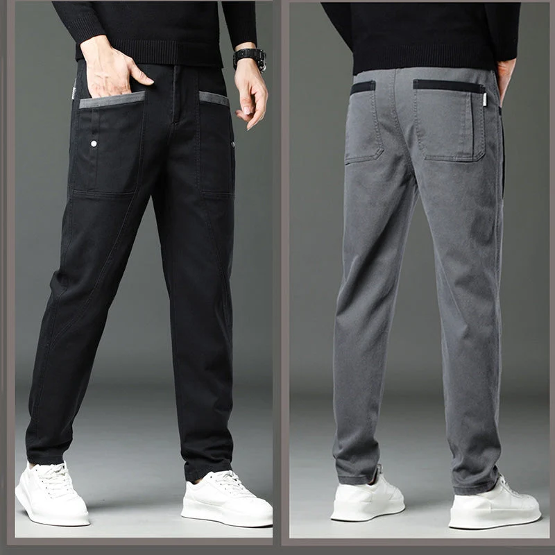 Ideal Gift - Men's Casual Stretch Straight Leg Pants with Large Pockets - Image 6