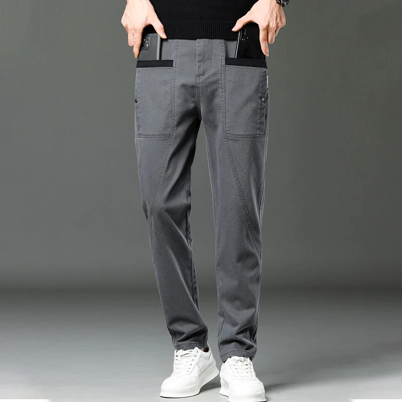 Ideal Gift - Men's Casual Stretch Straight Leg Pants with Large Pockets - Image 7