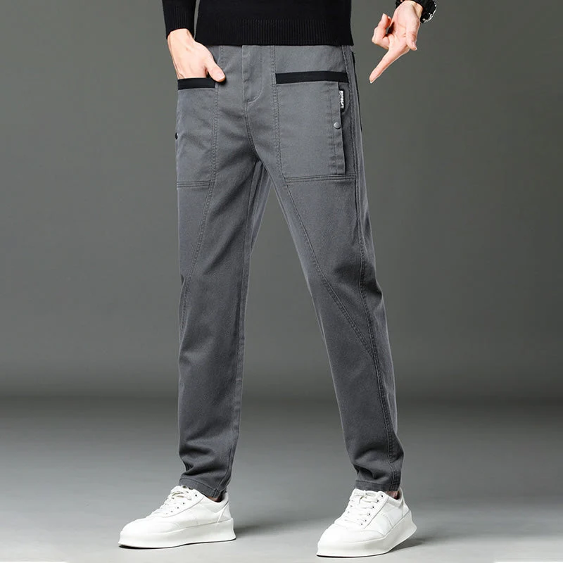 Ideal Gift - Men's Casual Stretch Straight Leg Pants with Large Pockets - Image 8