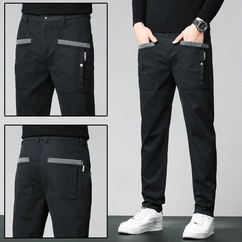 Ideal Gift - Men's Casual Stretch Straight Leg Pants with Large Pockets - Image 9