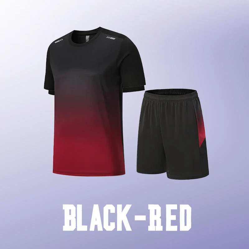Men’s Loose-Fit Quick-Drying Athletic T-Shirt & Shorts Tracksuit - Image 10
