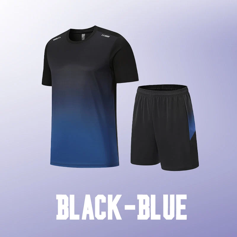 Men’s Loose-Fit Quick-Drying Athletic T-Shirt & Shorts Tracksuit - Image 11