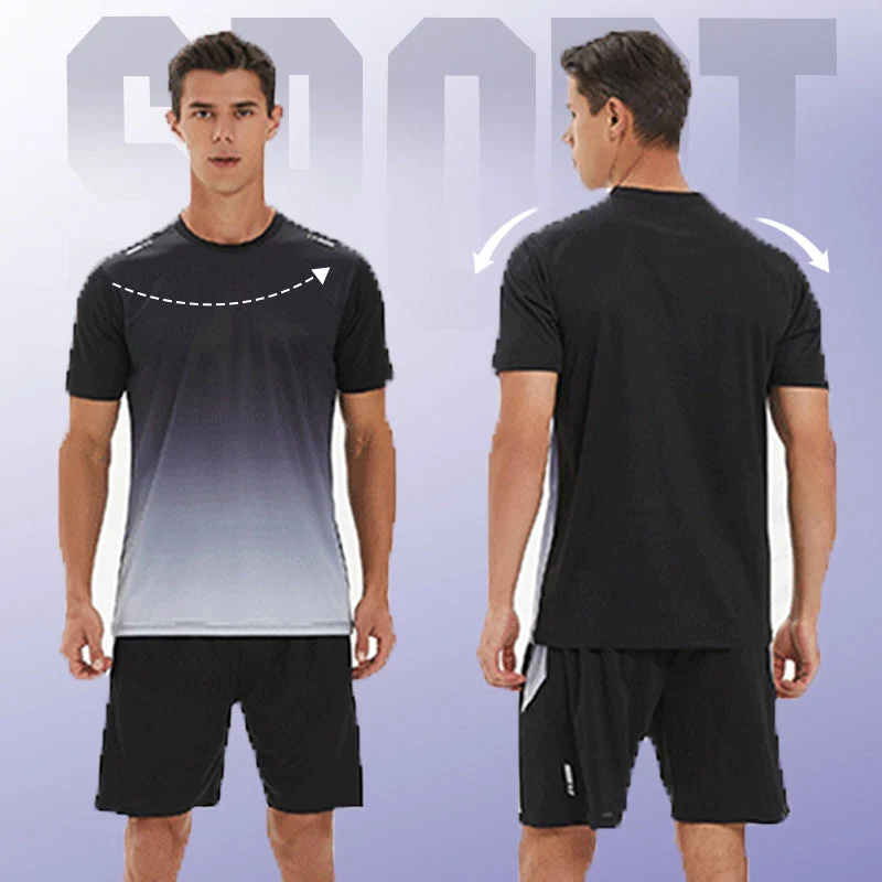 Men’s Loose-Fit Quick-Drying Athletic T-Shirt & Shorts Tracksuit - Image 5