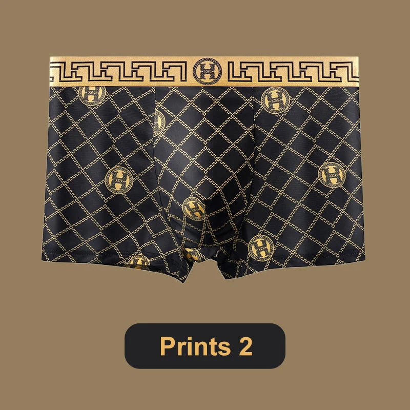 Men's Luxury Printed Breathable Cooling Boxer Briefs - Image 11